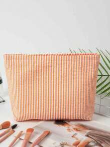 1Pc Fashion Stripe Makeup Bag Waterproof Stripe Cosmetic Bag Women'S Cosmetic Bag Portable Canvas Travel Toiletries Storage Bags Makeup Case Clutch Purse Handbags Small Bag Storage Makeup Case,Candy Colored Handbag,Travelling Bags For Ladies,Sanitary Napkin Bag,Pencil Case Daily Big Large Capacity Makeup Brushes Travel Toiletry Bag - Multicolor - View 13