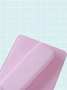 1pc Solid Color Rectangle Manicure Hand Pillow, PU Leather, Washable, Soft & Comfortable To Relieve Hand Fatigue, Manicure Salon Tool