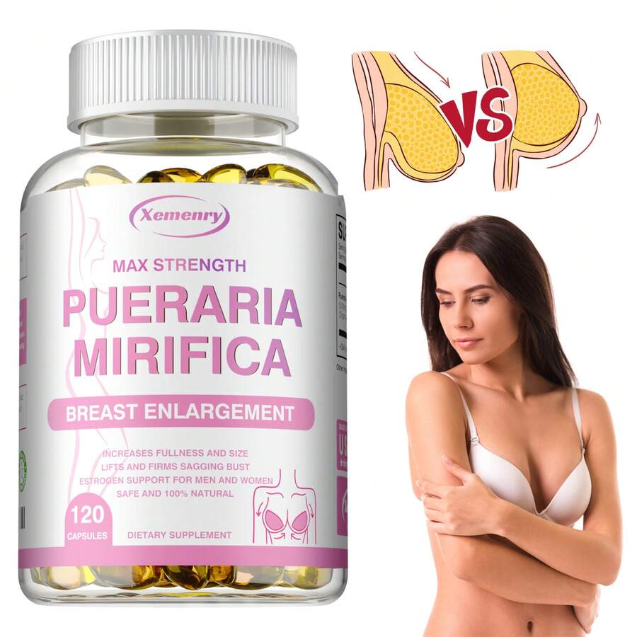 XEMENRY Pueraria Mirifica Capsules 5000mg - Breast Enlargement, Promote Breast Growth, Firming,Female Estrogen Balance - 120pcs - 120粒膠囊 - 查看 1