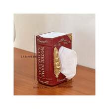 1 Stück kreative Buch-förmige Taschentuchbox für Zuhause, Papierhandtuchhalter für Wohnzimmer, Aufbewahrungsbox für das Büro