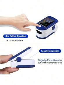 Oximetro Saturometro Pulsometro Pediátrico Para Adultos Monitor De Frecuencia Cardíaca, Oxímetro De Pulso Para El Hogar De Tipo Clip De Dedo Para La Detección De Oxígeno En La Sangre Y La Frecuencia Cardíaca (batería No Incluida) - 1PCS - Ver 8