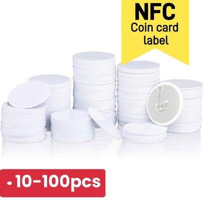 215NFC Electronic Tag NFC Chip Ntag Round Card Suitable For Amiibo Game Card Quick, Music Wall, WIFI Connection, Auto Play, RFID Tag,For School Supplies,Back To School