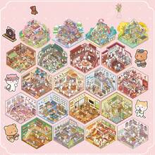 Libro de pegatinas con 49 hojas, Colección de escenas en miniatura del paisaje de Sunshine Town, Suministros para scrapbooking, accesorios para cuadernos, pegatinas decorativas para marcos de fotos, estuches de teléfono, vasos, papeleras, revistas, cajas de papelería, libro de pegatinas personalizado, para útiles escolares, de vuelta a la escuela manualidades libro de sticker estikers - Multicolor - Ver 7