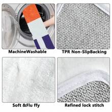 黑桃A扑克牌图案地毯，防滑涤纶羊毛混纺，可机洗，长方形，适用于客厅、卧室、游戏室、酒吧、派对装饰 - 多种尺寸可选，厨房地毯 - 黑色 - 查看 7