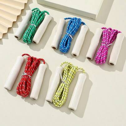 5-farbige einstellbare Sprungseile - 2,8m lang mit bequemen Griffen, bunte Sprungseile für Erwachsene, Outdoor-Fitnessgeräte für Schule/Zuhause/Fitnessstudio