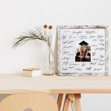 GraduatePro 12x16 Signature Picture Frame Board 5x7 Photo With Signable Birthday Party Graduation Wedding Guest Book Gold2025 - 白色 - 查看 6