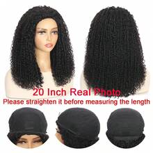 Half Wig Human Hair 3 In 1 Curly Half Wigs For  Women 200% Density Wear And Go Glueless Wigs Human Hair Ponytail Seamless Flip Over No Lace Headband Wig Beginner Friendly - Natural Black - Xem 6