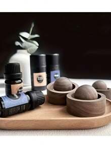 1 pieza Difusor, Difusor de Madera Redondo para Aromaterapia, No Eléctrico, Hecho de Troncos Naturales, Perfecto para Aceites Esenciales, Duradero y Resistente al Fuego, Mejora la Calidad del Aire con Fragancia Libre de Fragancia, Adecuado para Automóvil y Uso Doméstico, Mesita de Noche, Caravana, Interior de Automóvil, Decoración Moderna del Hogar. Varillas Difusoras, Difusores