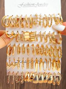 12/24/60 Pcs Faux Pearl Stud & Hoop Earrings Set For Women – Elegant & Minimalist Jewelry Featuring Imitation Pearls And Versatile Hoops, Perfect For Office Wear, Daily Outfits, Vacations & Parties, Thoughtful Gift For Mom, Wife, Sister Or Friends On Christmas, Valentine's Day, Birthday & Mother's Day