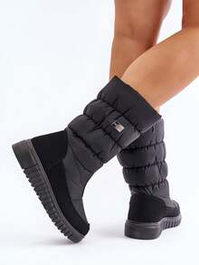 Women's Fashionable Versatile Casual Outdoor Snow Boots, Winter - Black - View 5