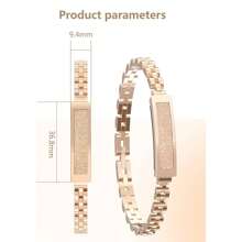 Smart Health Wristband For Women, Zinc Alloy Who Op Wristband - IP68 Health Fitness Tracker Screenless Smart Bracelet, Fitness Tracker Heart Rate Monitor Sleep Tracker Step Counter Calories Pedometer Activity Tracker Remote Camera Dress Health Wristband For Women Ladies With Free APP