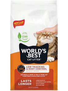 Worlds Best Cat Litter bajo seguimiento control polvo múltiples gatos sin perfume 15 libras arena absorbente ecológica hogar felinos - 15.0 libras - Ver 1