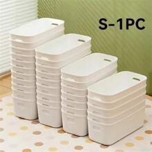 1/2/4/8/12PCS Plastic Storage Bins And Baskets, Stackable Desktop Storage Box Fruit Cosmetic Sundries Small Capacity Kitchen Organizer For Kitchen, Bathroom, Office, Under Sink Organizer - Multicolor - View 14