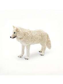 Miniaturowa figurka wilka arktycznego z żywicy, symulacja miniaturowego modelu wilka, zestaw ozdób, akcesoria, mikro ogród, dekoracja artystyczna, kreatywne rzemiosło, wystrój domu, prezent