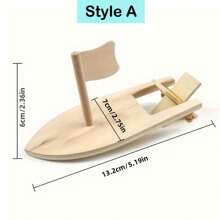 1/3/6pcs DIY Wooden Sailboat Craft Kits - Manufactured Wood, Rubber Band Powered, No Feathers, Electricity-Free Handmade Decoration Model Boats, Paddle Boats Paint And Decorate For Projects, Make Your Own Sailboat Craft