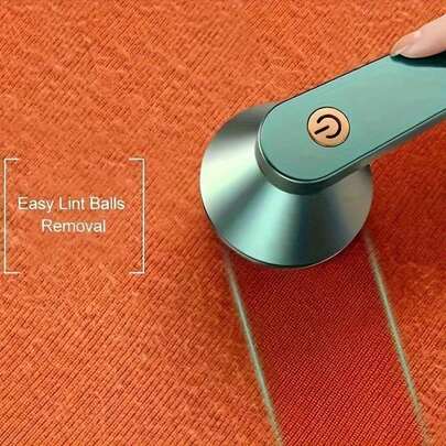 1pc Rechargeable & Portable Electric Lint Remover, Fabric Shaver, Effectively And Quickly Remove Fuzz, Pills, And Lint From Furniture, Carpet, Clothes( Green )