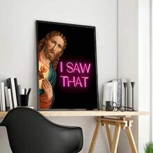 1pc Canvas Art Print,I Saw That Interesting One,Wood Framed Painting (1) Thickness 2. 5 Cm/ 1 Inch-Home Decoration For All Occasions,Ideal New Year, Valentine's Day,Thanksgiving,Easter,Christmas Gift,Room Decoration Aesthetic,Wall Decoration Art,Perfect Gift,Autumn And Winter Wall Decoration,Living Room Decoration, Bedroom Decoration, Kitchen Decoration, Entry Decoration, Bathroom Decoration, Direct Wall Painting, High Quality Wall Painting Poster,Modern Home Decoration Stretched And Framed Ready To Hang