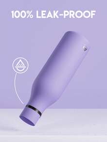 Meoky Bình nước thể thao mờ 17oz có dây đeo có thể tháo rời – Bình nước bằng thép không gỉ hình Cola, cách nhiệt hai lớp chống rò rỉ, giữ lạnh 12 giờ, lý tưởng cho phòng tập thể dục, du lịch, trường học và sử dụng ngoài trời - Màu tím - Xem 4