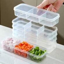 1/5 hộp đựng thực phẩm - Hộp đựng cơm trưa Bento nhiều ngăn có thể tái sử dụng, thích hợp cho gia đình, trường học, công việc và du lịch, có nắp đựng thực phẩm, hộp đựng đồ ăn nhẹ, hộp đựng cơm trưa Bento có thể kiểm soát khẩu phần cho người lớn, khay đựng trái cây - trong suốt - Xem 2