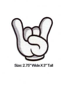 1 pieza Parche bordado con guantes blancos de H-Town Houston Texas para planchar - Multicolor - Ver 6