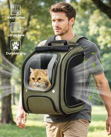 Zaino per animali domestici - Verde Oliva - Visualizzare 5