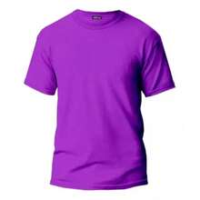 KIT 3 Basic Plain Men's T-Shirts 100% Cotton 30.1 - 紫色+紫色+紅色 - 查看 2