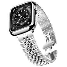 二合一表带+表壳套装，兼容44mm/45mm/40mm/41mm/49mm手表，超薄49mm不锈钢表带，TPU表带和表壳，兼容SE/9/8/7/6/5/4/3/2/1，42mm/38mm可调节表带，兼容配件 - 銀色 - 查看 4