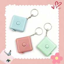 Daily Nordic Color Candy Color Mini Tape Measure, Automatic Telescopic Plastic Ruler, Measuring Tape Measure