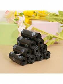 150pcs/10Rolls Thick Dog Poop Bags, Pet Poop Bags Leak Proof Pet Waste Bag For Dog Outdoor Walking Pet Poop Bags/Poop Collectors - Pink - View 3