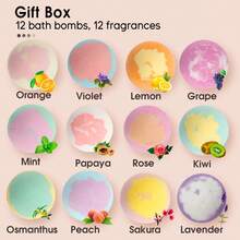 12pcs Bath Bomb Gift Set | Bathing Essentials, Great Gift For Girlfriend/Mom, Birthday, Holiday, Full Body Care Bath Bombs