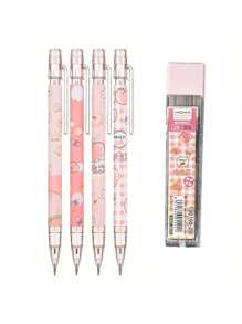 Peach Automatic Pencil Set, With 0.5mm HB Pencil Leads And Adorable Juicy Peach Themed Mechanical Pencils - Lightweight, Pink Themed Design, Suitable For School, Sketching And Drawing, Cute Automatic Pencils (Random Color)