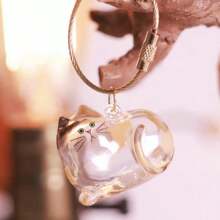 1pc Christmas Tree Decoration Creative Pet Fur Keepsake Holder: Cat Hair Keychain, Cat Fur Storage Bottle Cat Hair Keychain, Transparent Cat Hair Storage Box Pendants, Capsule Toys Pet Hair Container, Collection Cat Hair Keychain Bottle & Cat Hair Storage Bottle – Keychain For Collecting Cat And Dog Hair, Can Be Used As Pendant Gift & Memorial, Pet Lover Collecting Gift - Multicolor - View 12