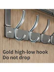 Over The Door Hook Storage Rack - Door Back Hook Towel Rack, Coat Hanger For Door, Fits 1.33-1.77 Inch Door Thickness, Easy To Install, Home Essentials, Kitchen Bathroom Accessories - Multicolor - View 7
