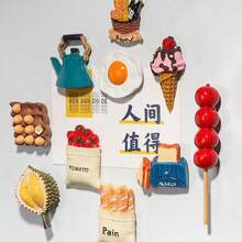 1pc/5pcs/7pcs/9pcs/11pcs/12pcs Food Fridge Magnets, Cute Decorative Magnets, Strong Resin Magnets For Kitchen, Home, Office - Multicolor - View 5