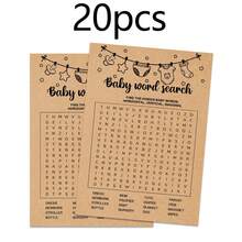 20/10张婴儿派对游戏卡片，趣味字母搜索游戏，适合婴儿派对，男女皆宜，派对用品，适合丈夫、妻子、男朋友、女朋友，婴儿派对游戏及活动 - 彩色 - 查看 7
