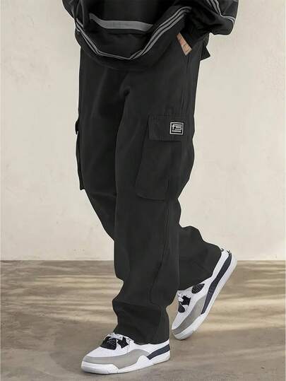 Men's Casual Cargo Pants, Fashionable Outdoor Workwear Trousers