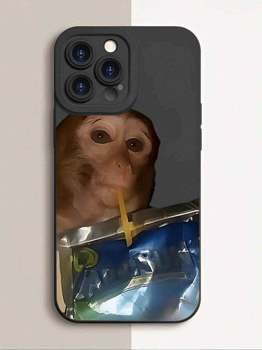 Cute Monkey Pattern Phone Case,TPU Soft Silicone,Fully Protected And Shockproof For Phone16 15 15Pro Max 14 14Pro 13 12 11 X 16promax And Galaxy S25/S24/S23 Ultra/S22 Funny Clown Men