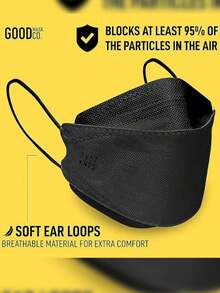 50 片鱼形设计，配有舒适可重复使用的耳挂，ASTM 1 液体屏障，成人透气防护可重复使用面罩，牢固贴合，时尚面部覆盖，耐用面罩 - 彩色 - 查看 9