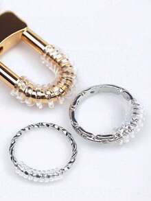 4个/8个装 - 4种不同型号的透明塑料弹簧隐形环调节器，螺旋环尺寸可调弹簧