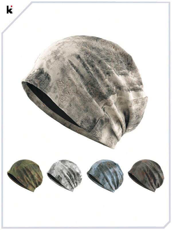 KKISSBAOBEI قبعة بينية كلاسيكية من طراز Y2K بطبعة فراشة بأسلوب الرسم الصيني بألوان متناقضة، قبعة محبوكة بتصميم مفتوح للنساء للاستخدام اليومي في فصلي الربيع والخريف