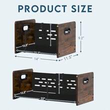 Vinyl Record Storage Holder Expandable Record Storage Rack With Adjustable Divider 60120 LP Album Storage For Vinyl Records Magazine Holder Rustic BrownB0DZBVLR7V[Am]13W90