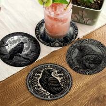 4/6 buc suporturi decorative cu craniu și flori, covorașe pentru băuturi, potrivite pentru casă și petrecere, protecții de masă antiderapante multifuncționale rezistente la căldură, cadou ideal pentru prieteni și familie