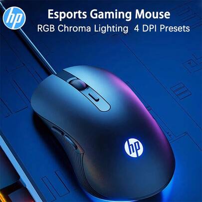 HP M280 Colorful RGB Gaming Mouse 16.8 Million Colors Dynamic Lighting Effects/Multi-Mode Switching Ergonomic Symmetrical Design High-Precision Sensor 6 Programmable Buttons