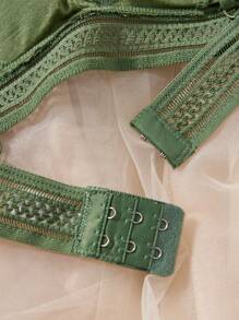 4 piezas de sujetador inalámbrico con encaje y borde festoneado, ropa interior y lencería - Multicolor - Ver 10