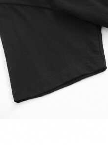 Vintage   Movie Characters Graphic Print Women's T-Shirt Short Sleeve Crew Neck Casual Tops For Summer And Spring Women - 黑色 - 查看 4