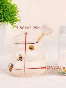 1 hũ đựng gia vị hình con ong sáng tạo, hũ đựng gia vị nhà bếp dễ thương, quà tặng đám cưới kiểu Châu Âu, bộ quà tặng hũ đựng mật ong và gia vị bằng gốm hoạt hình đáng yêu, đồ dùng học tập - trắng - Xem 12
