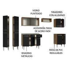Cocina Integral Completa Modular Madesa 293cm Con Tarja Emilly Color Marrón/Negro 06 - Marrón y negro - Ver 4