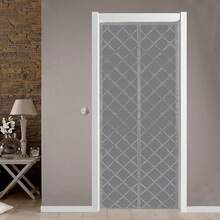 YIYIBYUS Magnetic Thermal Insulated Door Curtain Cold Protection Waterproof 0.85*2.05m - Grey - View 1