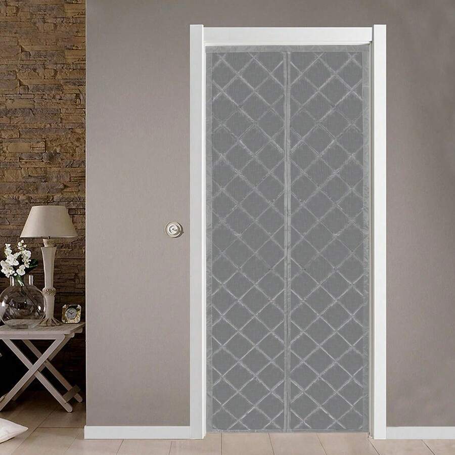 YIYIBYUS Magnetic Thermal Insulated Door Curtain Cold Protection Waterproof 0.85*2.05m - Grey - View 1