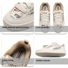 Puma Park Lifestyle Graffiti Low-Top Lace-Up Casual Comfortable Simple Sneakers, 405258-02 - -red-pine Sand - View 4
